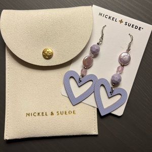 NIB Nickel & Suede Lilac Arts Avas